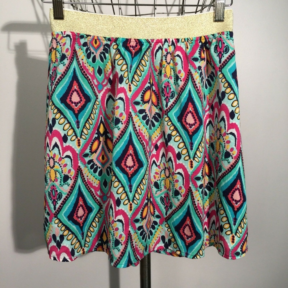LILLY PULITZER Geo Diamond Print Skirt 'Crown Jewels'
